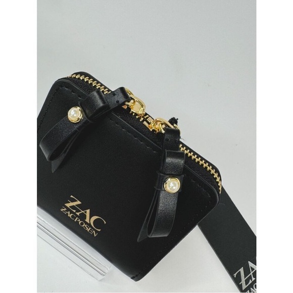 ZAC Zac Posen Women's Eartha Zipped Small Wallet-Pearl Lady Black NWT - Picture 2 of 8